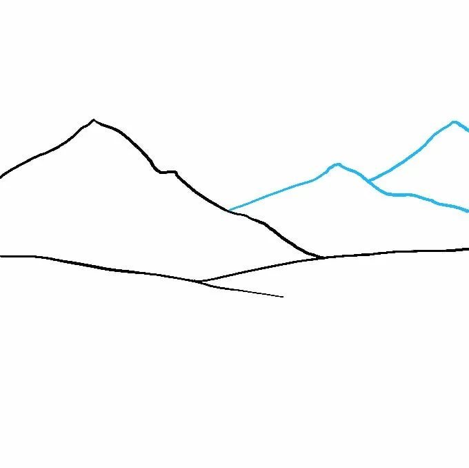 Как Рисовать Гора