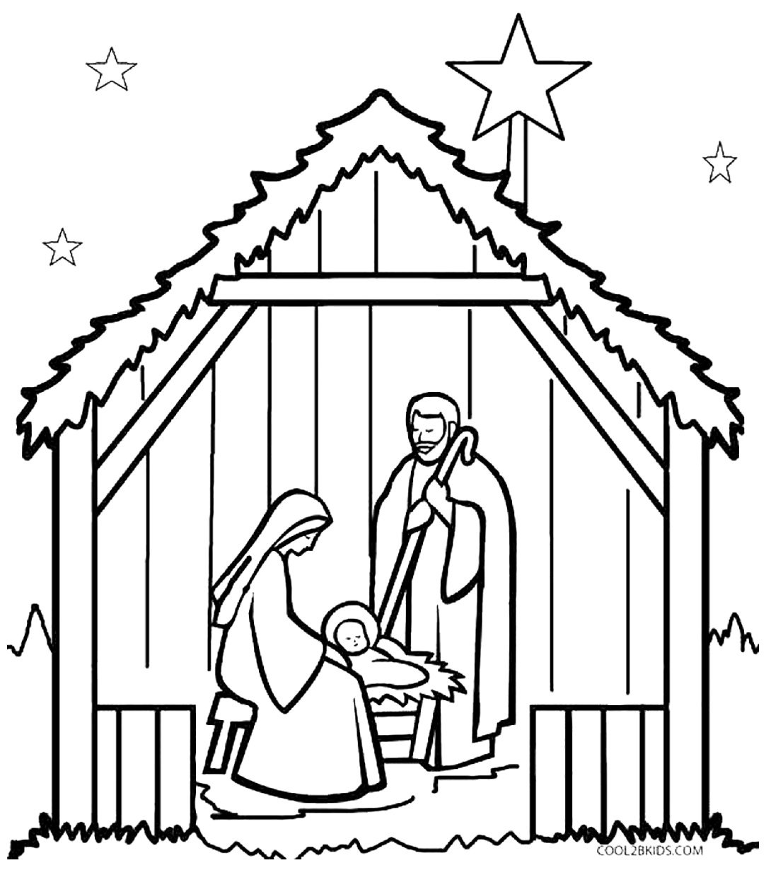 Раскраска Рождество Христово для детей