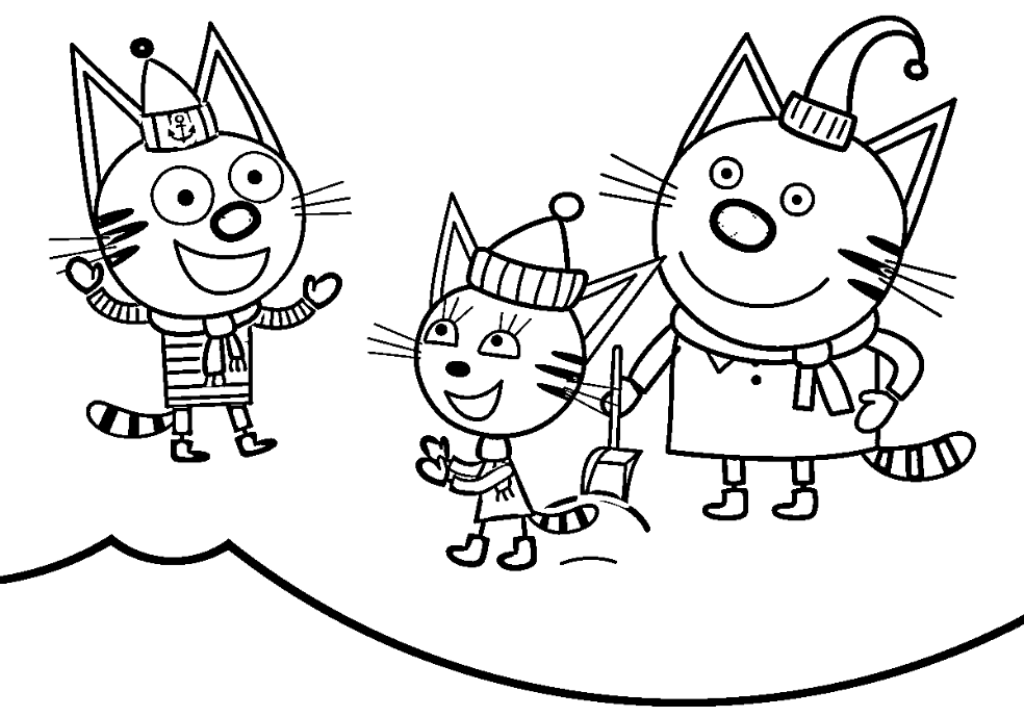 Раскраска три кота для детей 3 4. Три кота. Раскраска. Три кота раскраска для детей. Раскраска 3 кота. Три кота для раскрашивания.