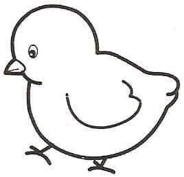 Трафарет цыпленка для рисования