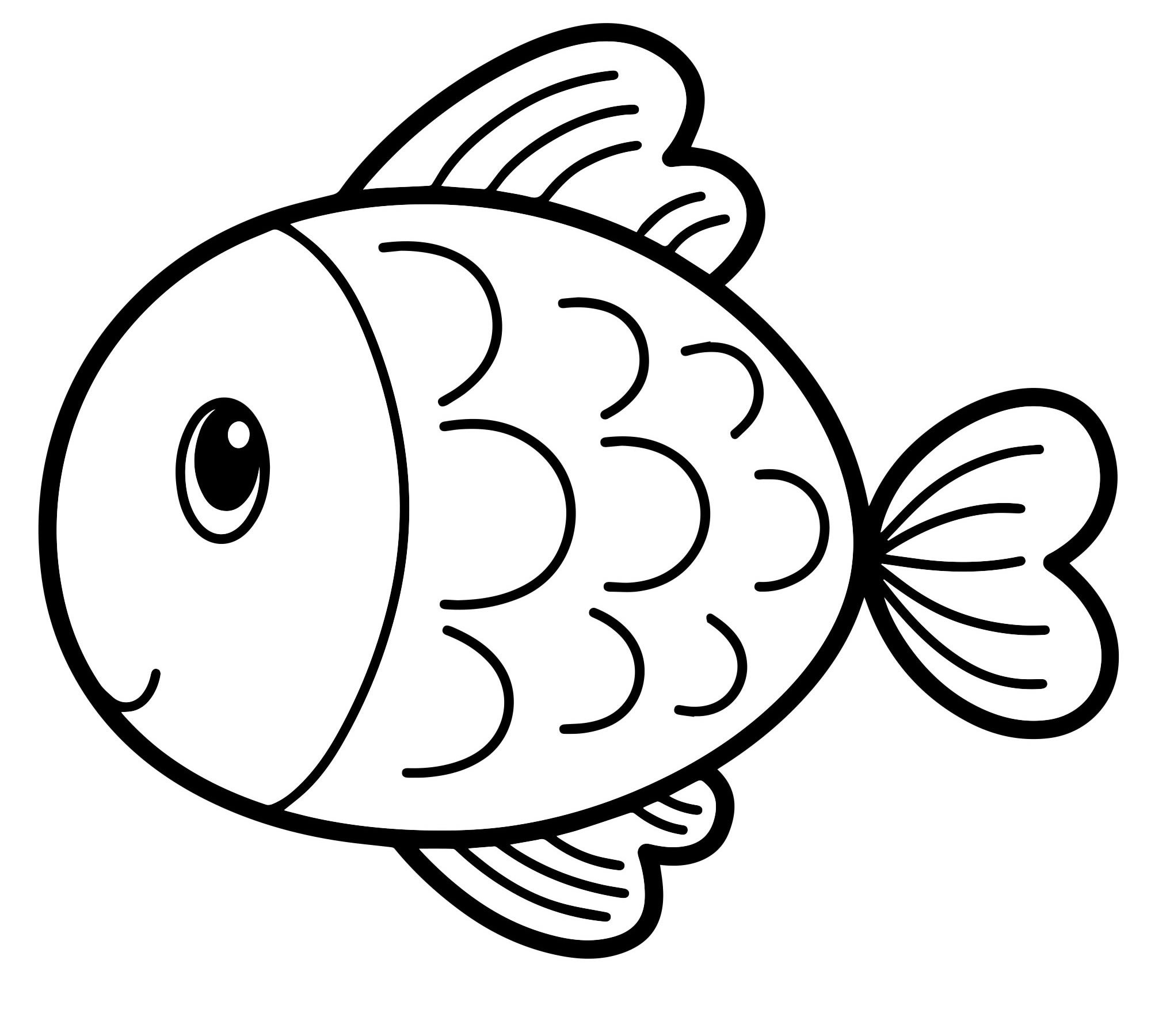 шаблон картинки рыбка