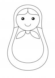 Расскраска матрёшка 2 младшая группа
