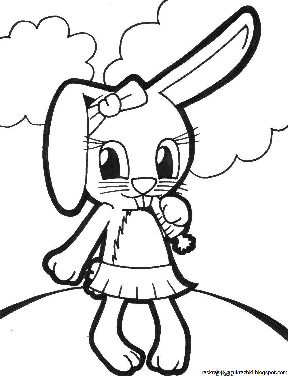 Раскраска для девочек зайчики. Раскраска «Зайка». Кролик раскраска. Кролик раскраска для детей. Раскраска зайчик с бантиком.