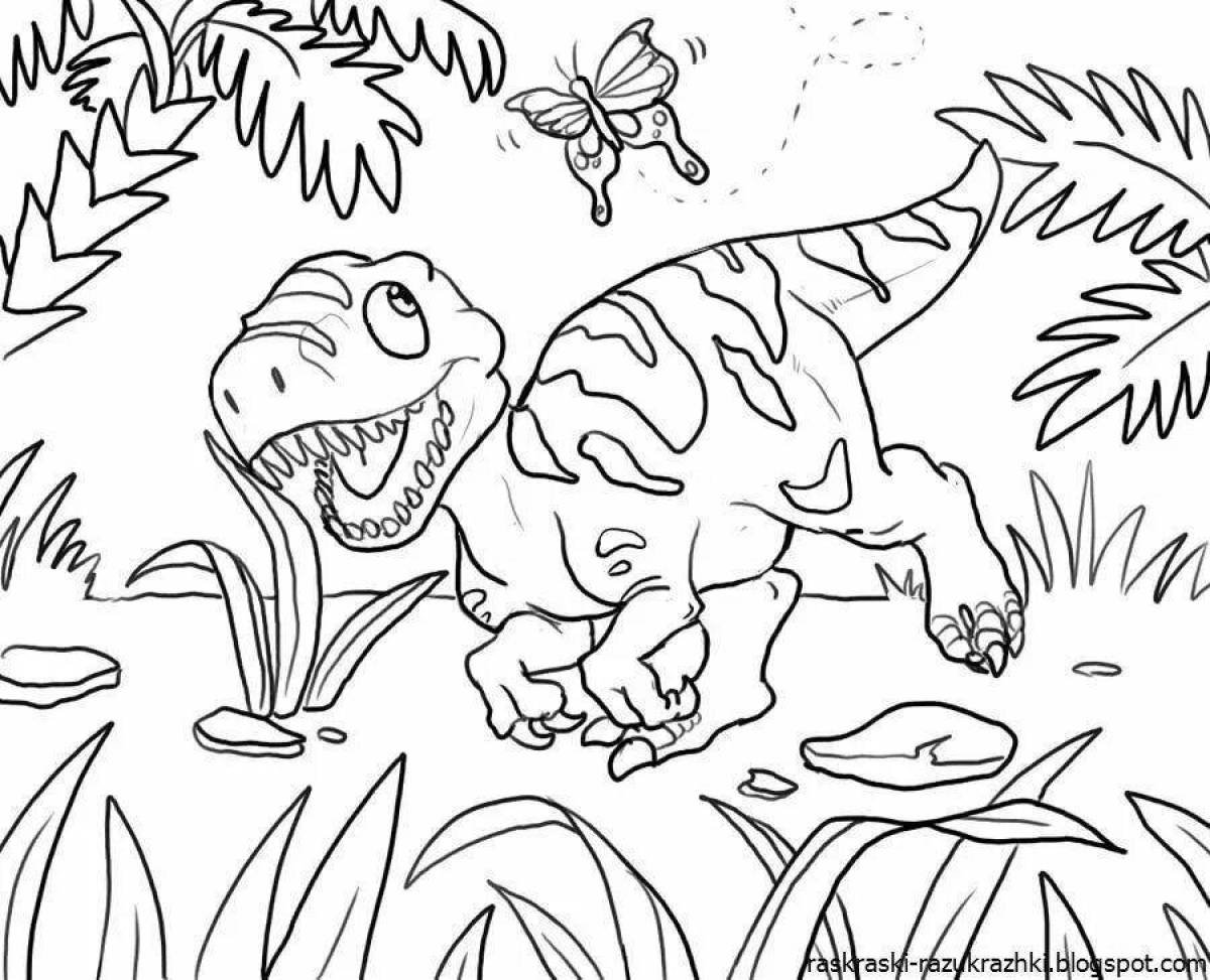 Раскраски динозавры а4