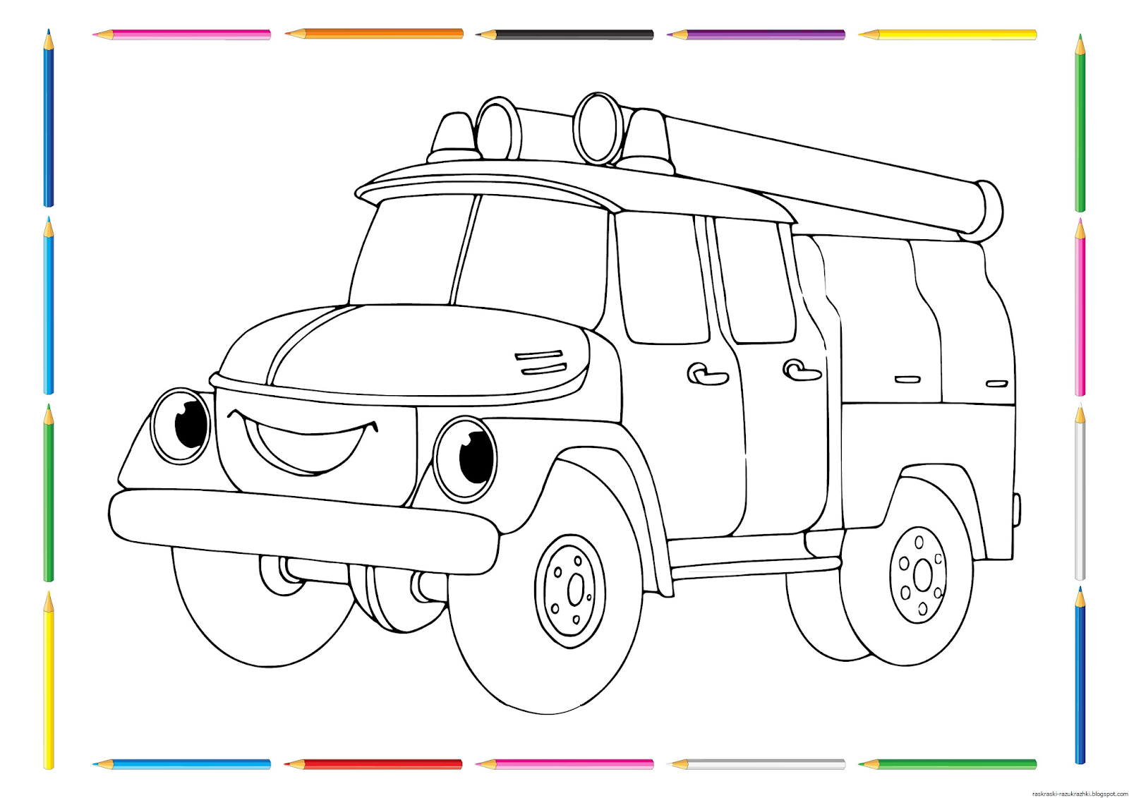 Рисунок машинки раскраска. Раскраска пожарная машина. Пожарная машина раскраска для детей. Пожарная Шамина раскраска. Рисунок машины для раскрашивания.
