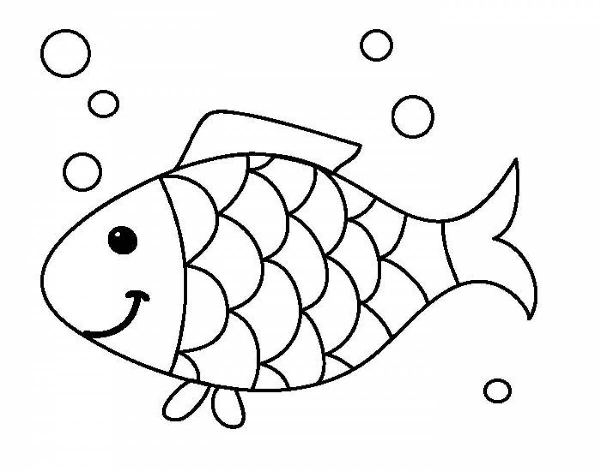 Раскраски рыбки для детей 3 4