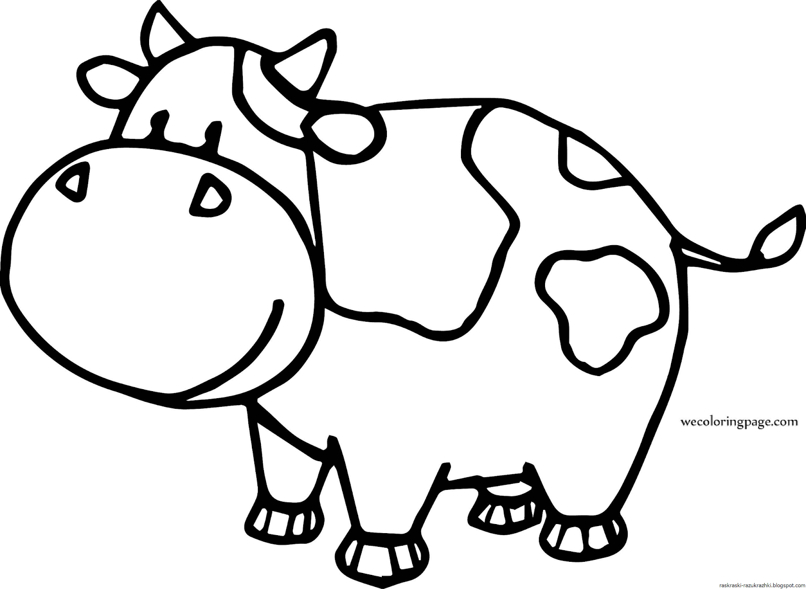 Раскраски коровки для детей