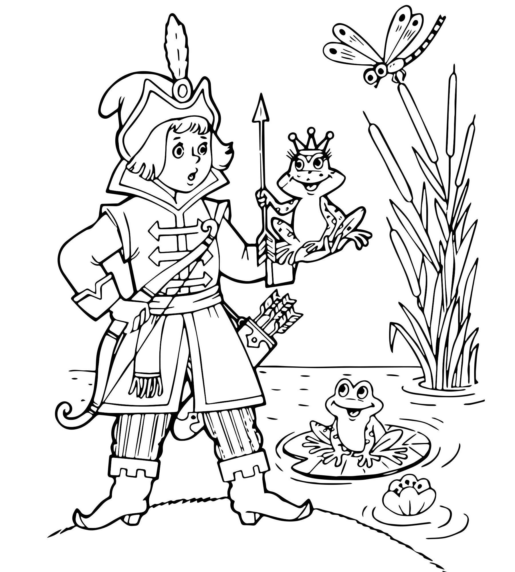 Рисовать сказочных героев. Царевна-лягушка сказка раскраска для детей. Раскраска по сказке Царевна лягушка для детей.