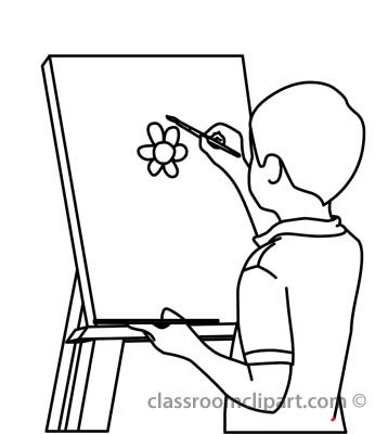 Художник рисунок контур