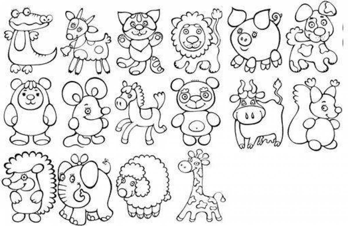 Много раскрасок на 1 листе. Рисунки животных для детей. Раскраски животных для детей. Раскраска малышам животные. Разукрашка для детей животные.