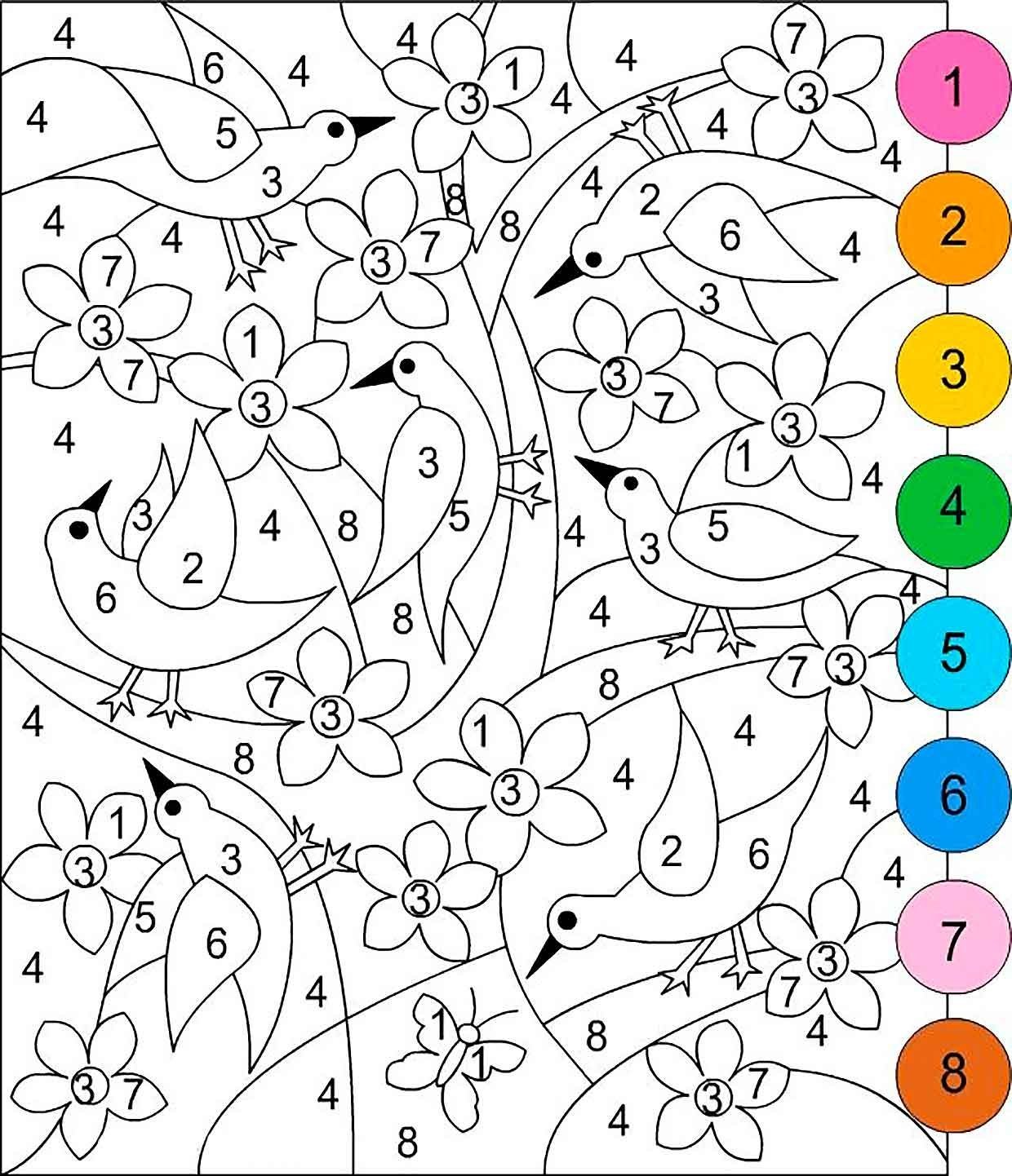 Раскраски по цифрам и точкам для 10 лет (50 фото) » рисунки для срисовки на вороковский.рф