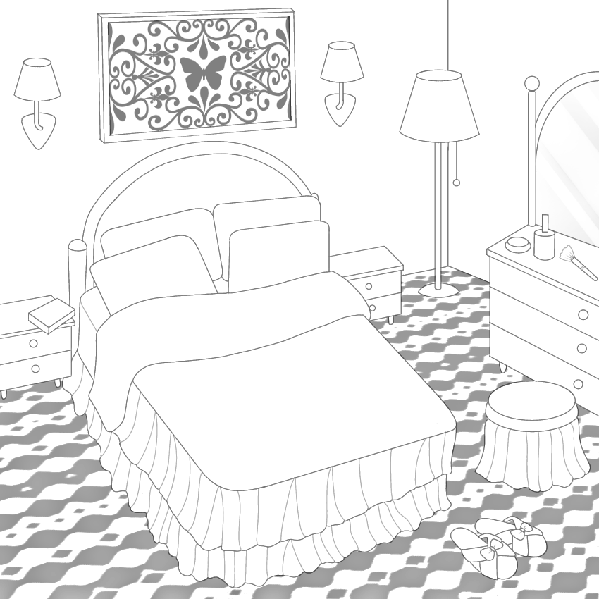 Картинки комнаты черно белые. Раскраска комната. Раскраска интерьер комнаты. Спальня раскраска. Раскраска спальная комната.