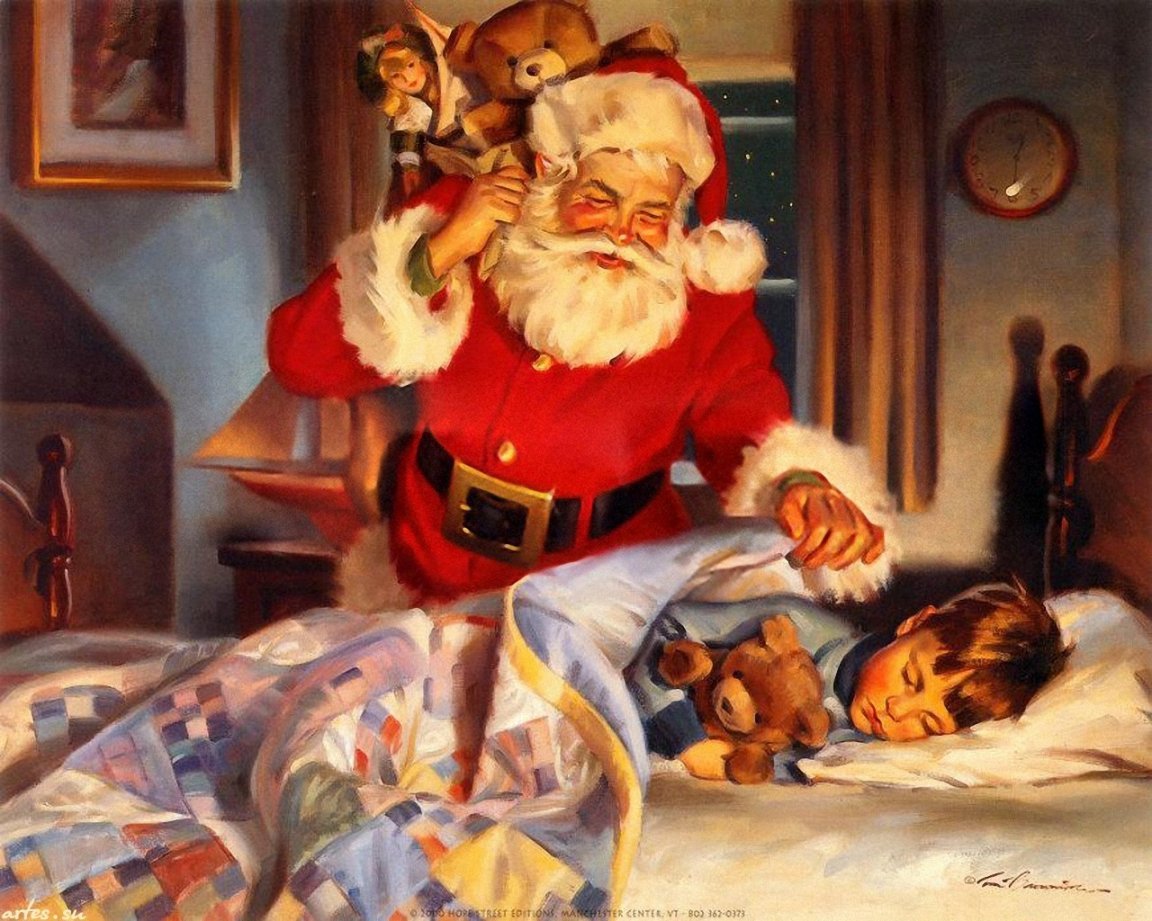 Дедушка спал текст. Новый год дед Мороз. Подарки Деда Мороза. Рождественский дед.