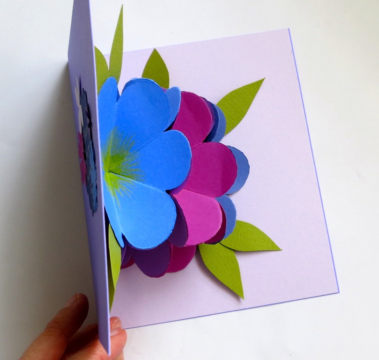открытка раскладушка цветок своими руками