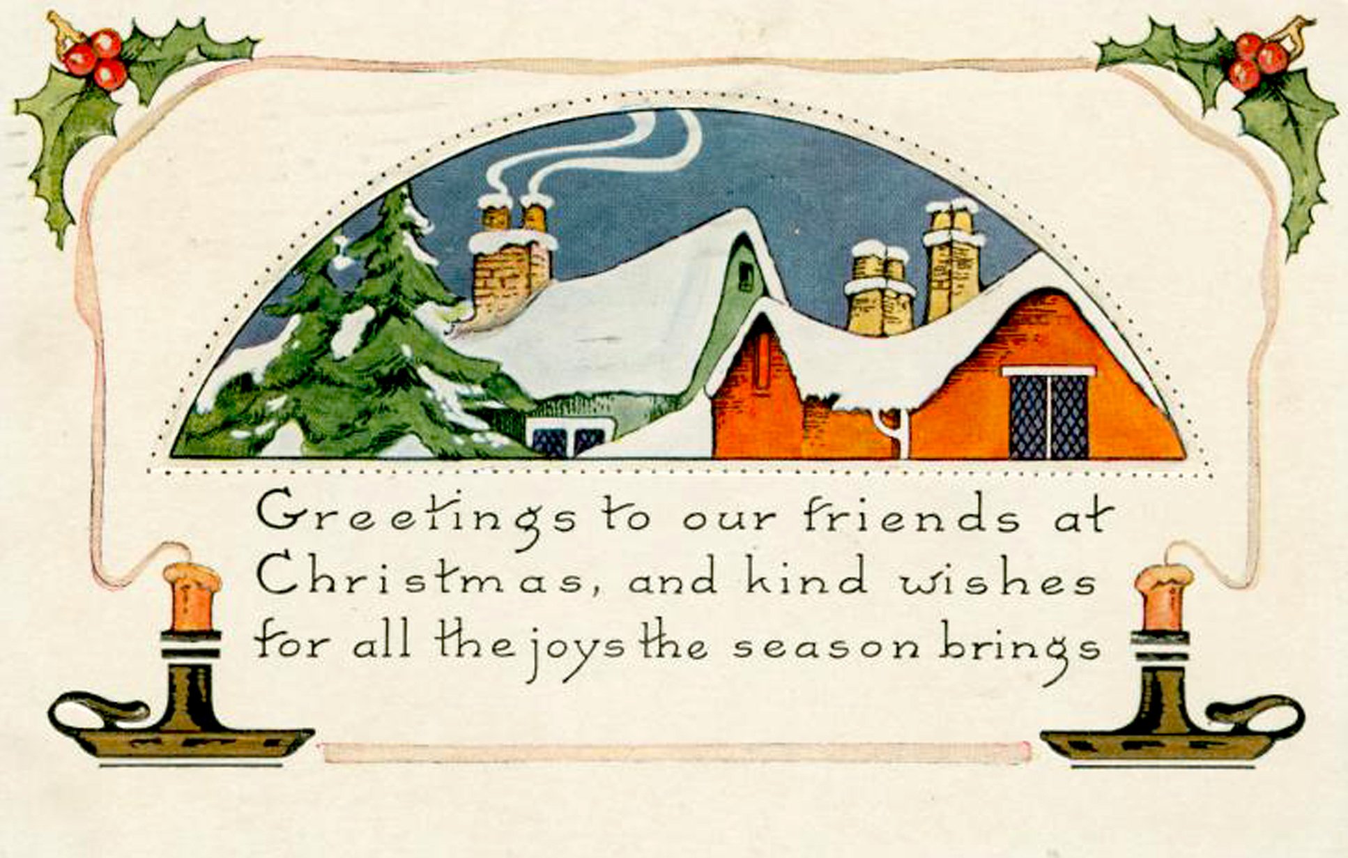 Рождественская открытка по анг