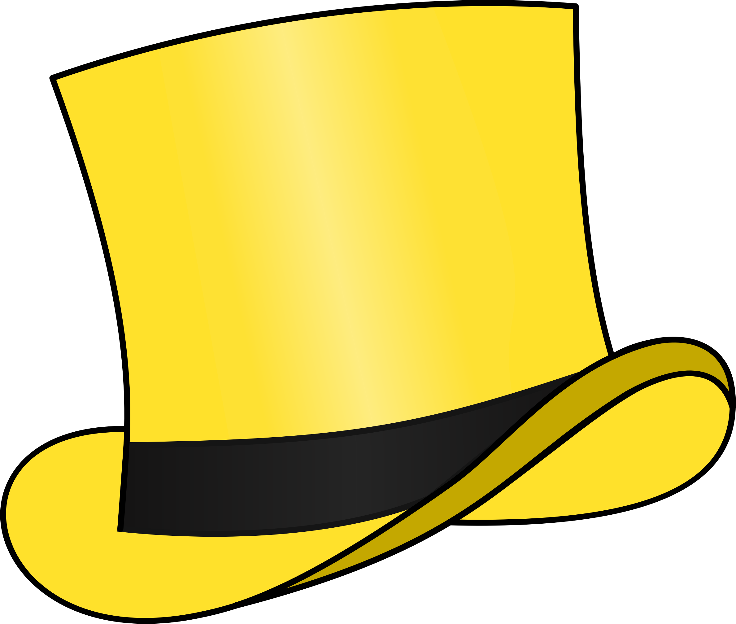 Шляпа картинка на прозрачном фоне. Желтая шляпа Боно. Желтая шляпа цилиндр. Цветные шляпы. Нарисовать шляпу.