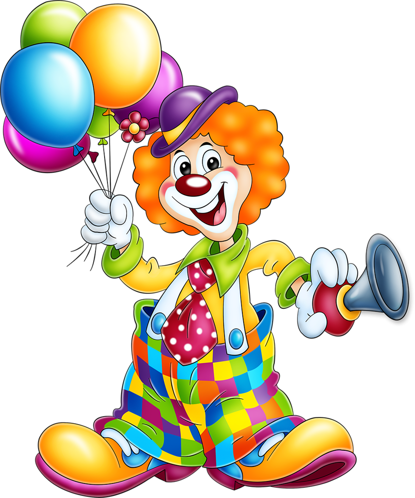 Цирк клоун Клепа. Весёлые клоуны. День клоуна. Картинка день смеха для детей в детском