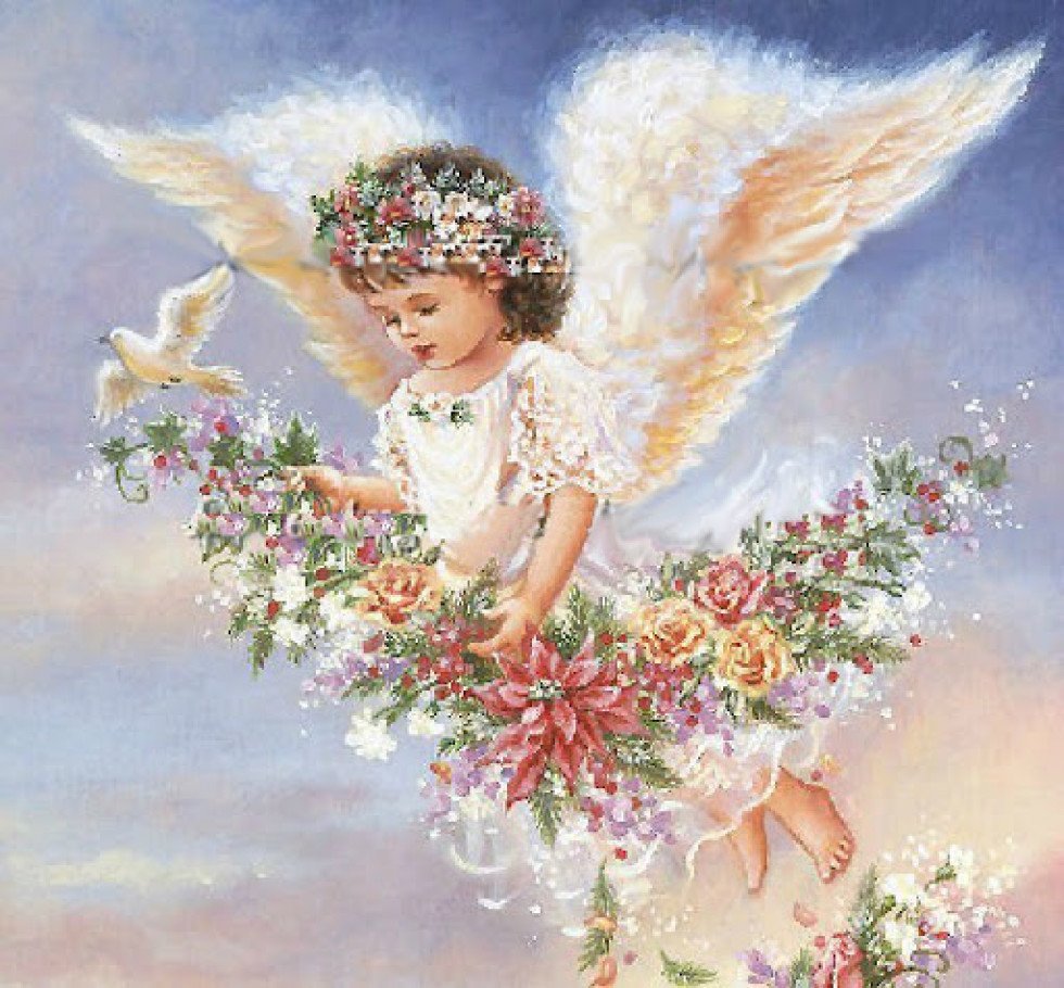 Именины сегодня. Дона Гельсингер картины ангелочки. День ангела. С именинами. Ангел тень.
