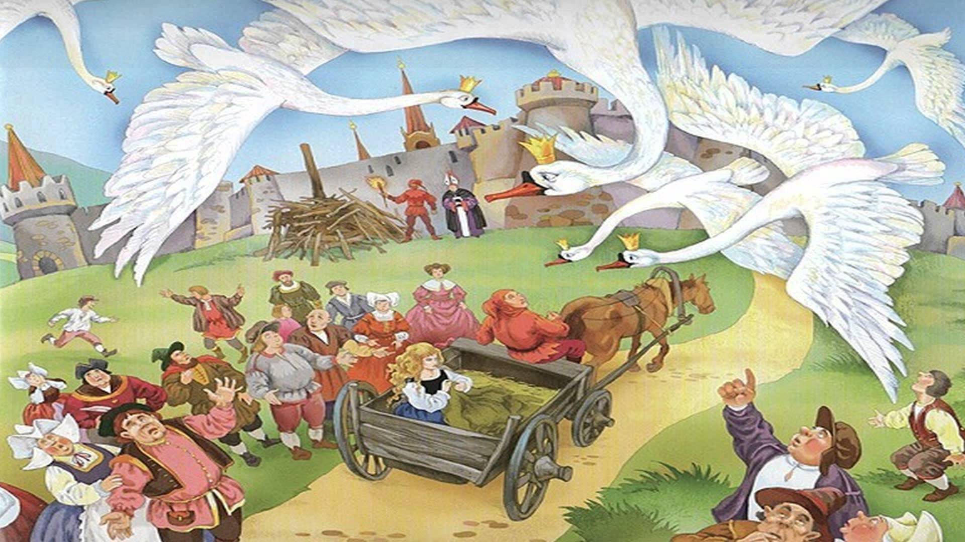 Иллюстрация г х андерсена. Дикие лебеди сказка Андерсена. Г. -Х. Андерсен "Дикие лебеди". Сказки андерсдикие лебеди.