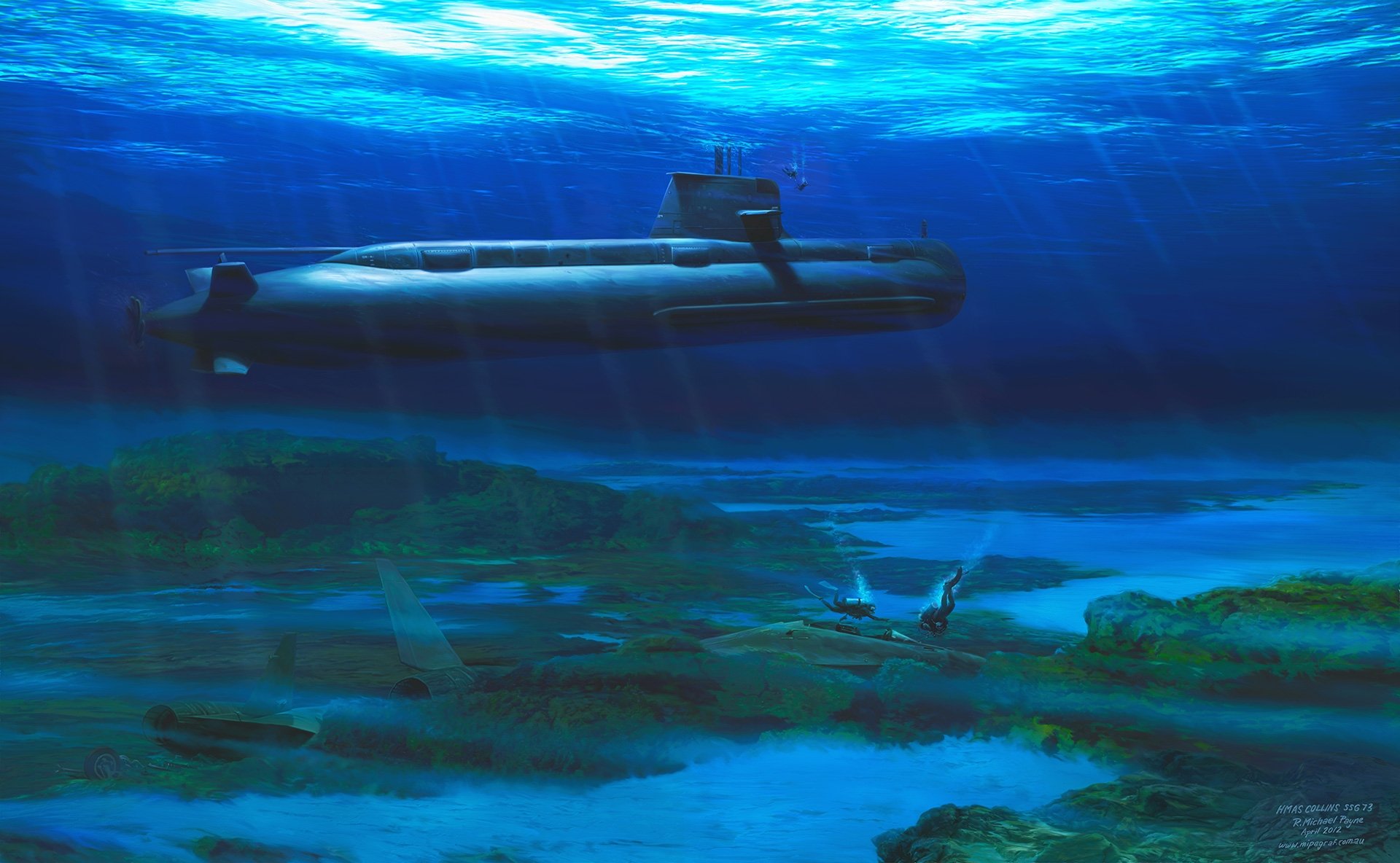 подводная лодка на море