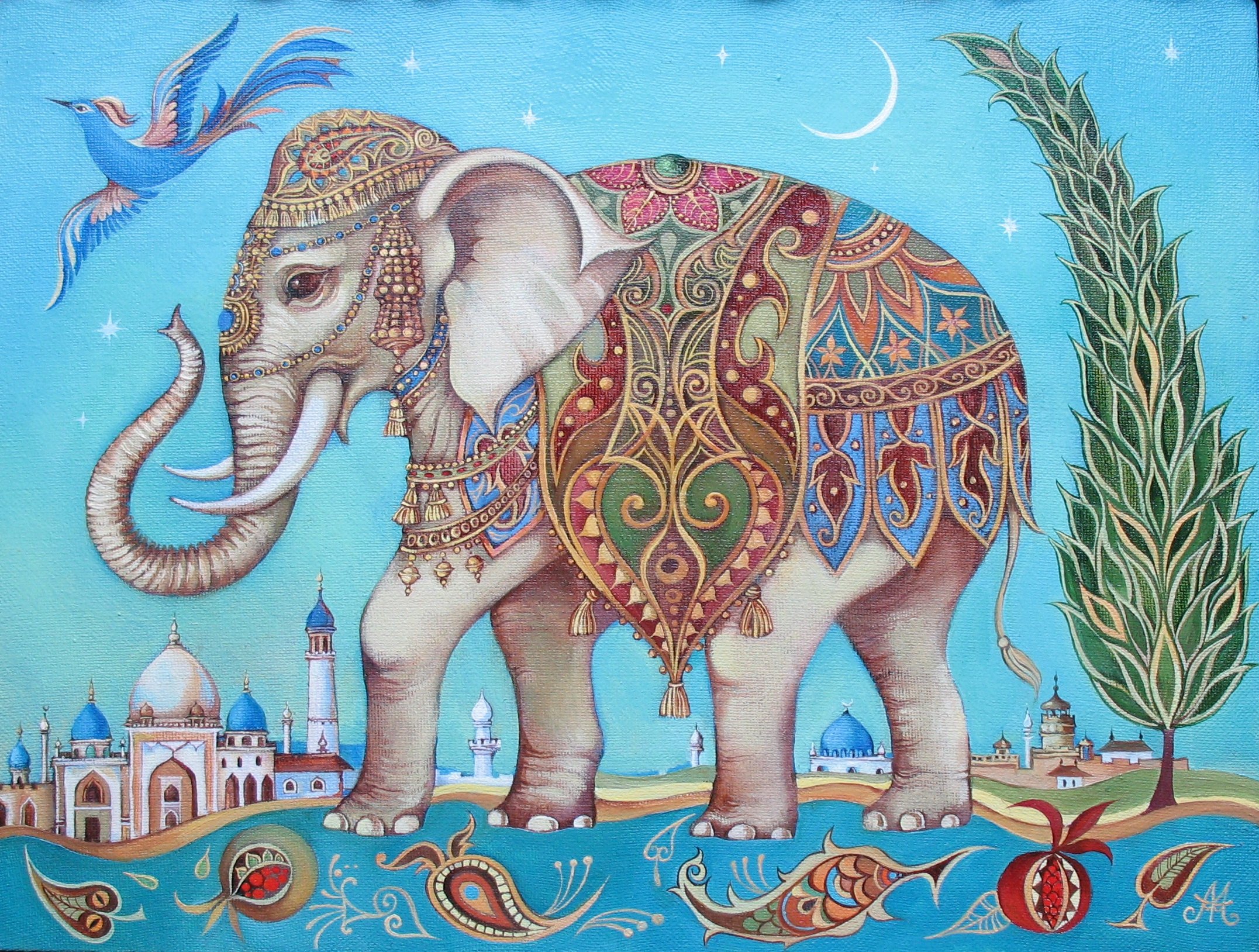 Индийская пословица когда слон. Индийский слон символ Индии. Индийские слоны Киплинг живопись. Древнеиндийская живопись слон. Картины в индийском стиле.