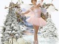 Новогодняя открытка с балериной