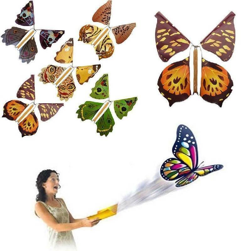 Бабочка из бумаги своими руками. Бумажные бабочки летающие. Летающие бабочки сюрприз. Летающая бабочка из бумаги
