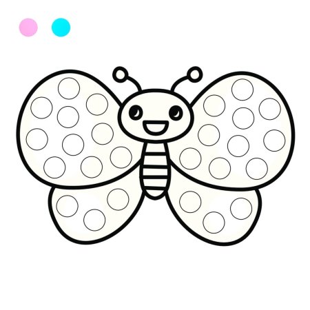 Раскраска с кружочками для девочек