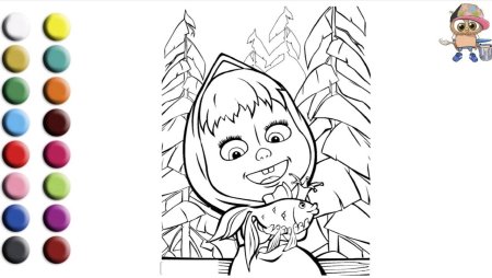 Раскраски для девочек Маша и медведь