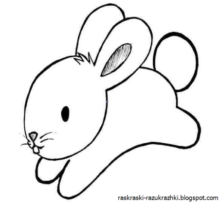 Зайчик раскраска для детей