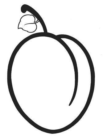 Слива раскраска для детей