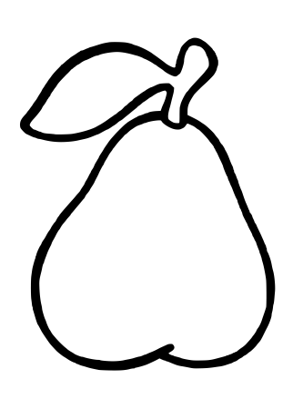 Груша раскраска