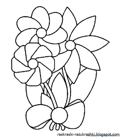 Ромашка раскраска
