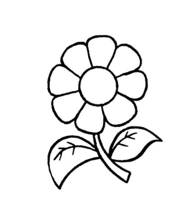 Цветочек раскраска для малышей
