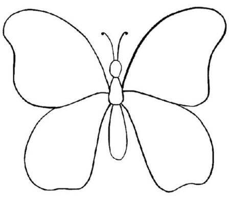 Трафарет бабочка для рисования для детей