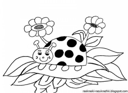 Божья коровка раскраска
