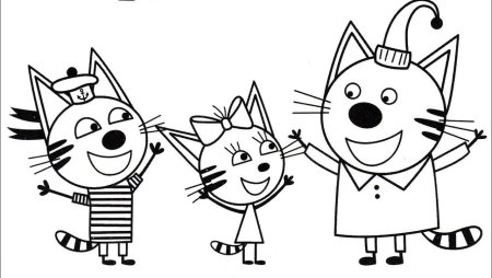 Три кота рисовалка