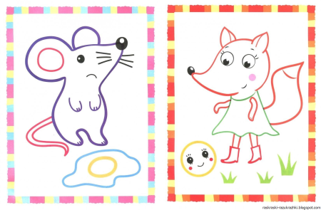 Цветные раскраски для детей