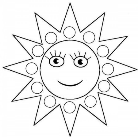 Солнце раскраска