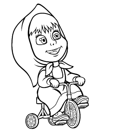 Раскраски из мультфильмов Маша и медведь