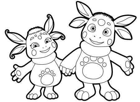 Лунтик раскраска для детей