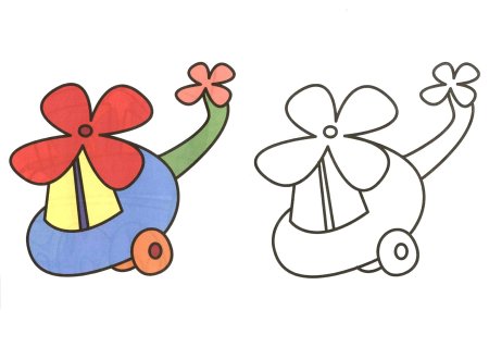 Раскраски с образцами для детей