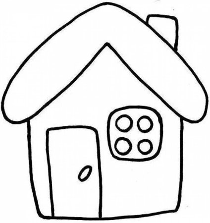 Дом раскраска для малышей