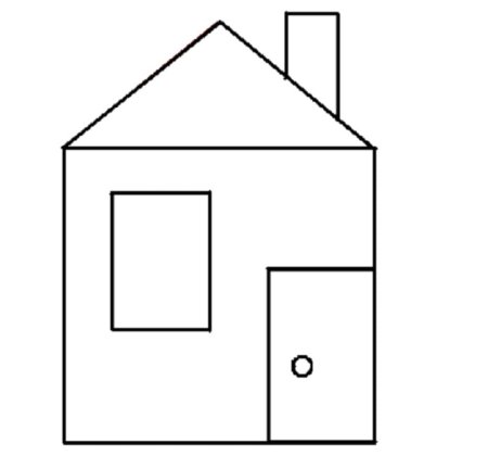 Домик трафарет для детей
