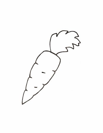 Морковь раскраска для детей