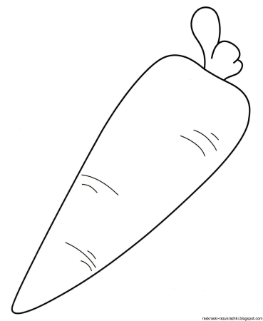 Морковка раскраска для детей