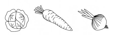 Раскраска овощи морковь