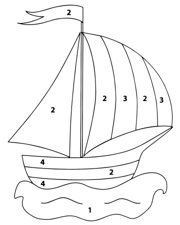 Раскраска по цифрам для детей
