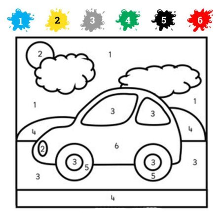 Математические раскраски для детей 4-5 лет