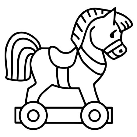 Лошадка раскраска для детей